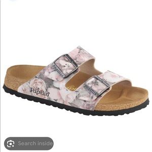 Papillio by Birkenstock Arizona Sandals, Size 40, Floral Roses